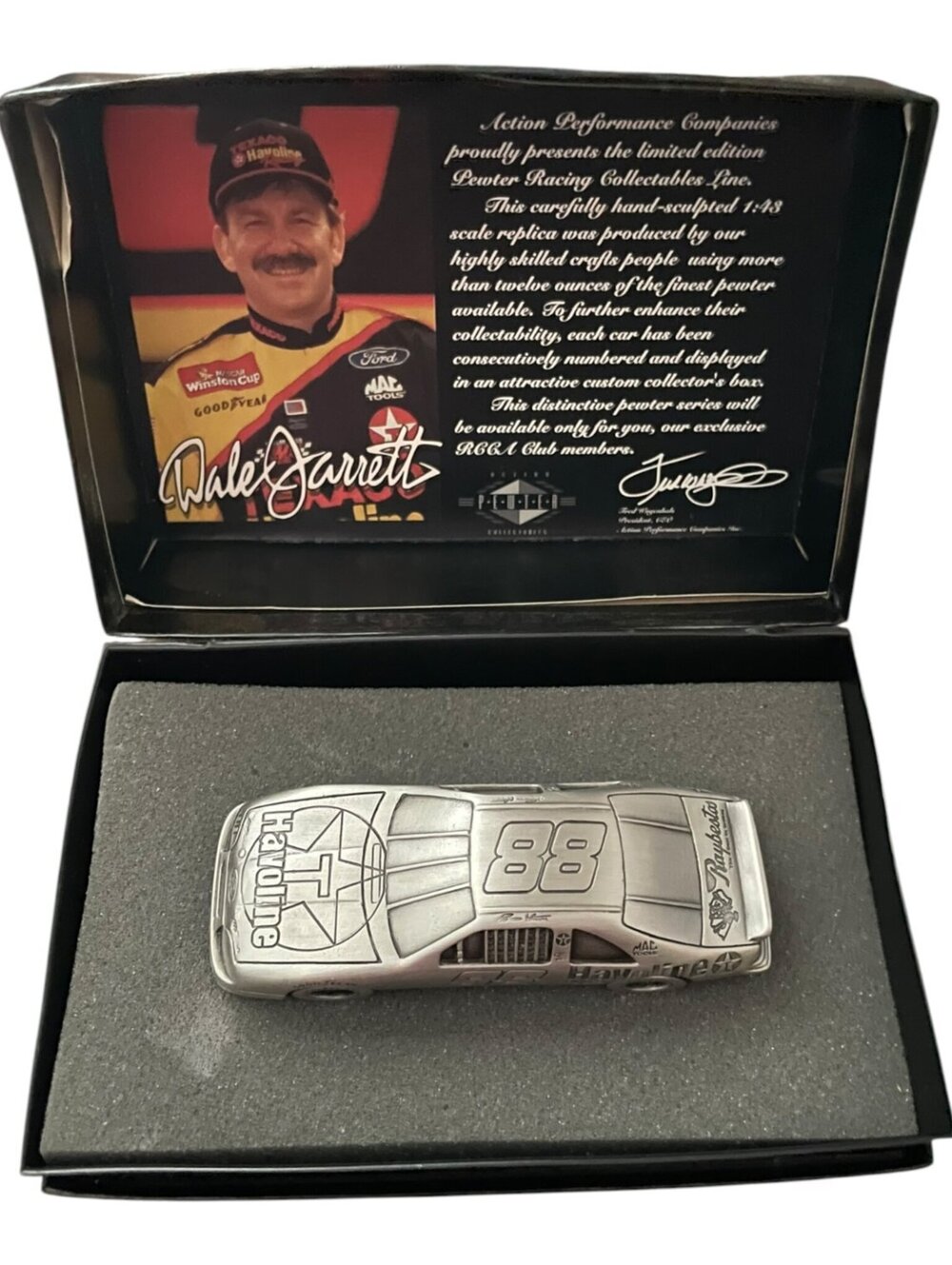 Dale Jarrett #88 Action Performance Pewter Collectables 1:43 Scale Race Car NIB